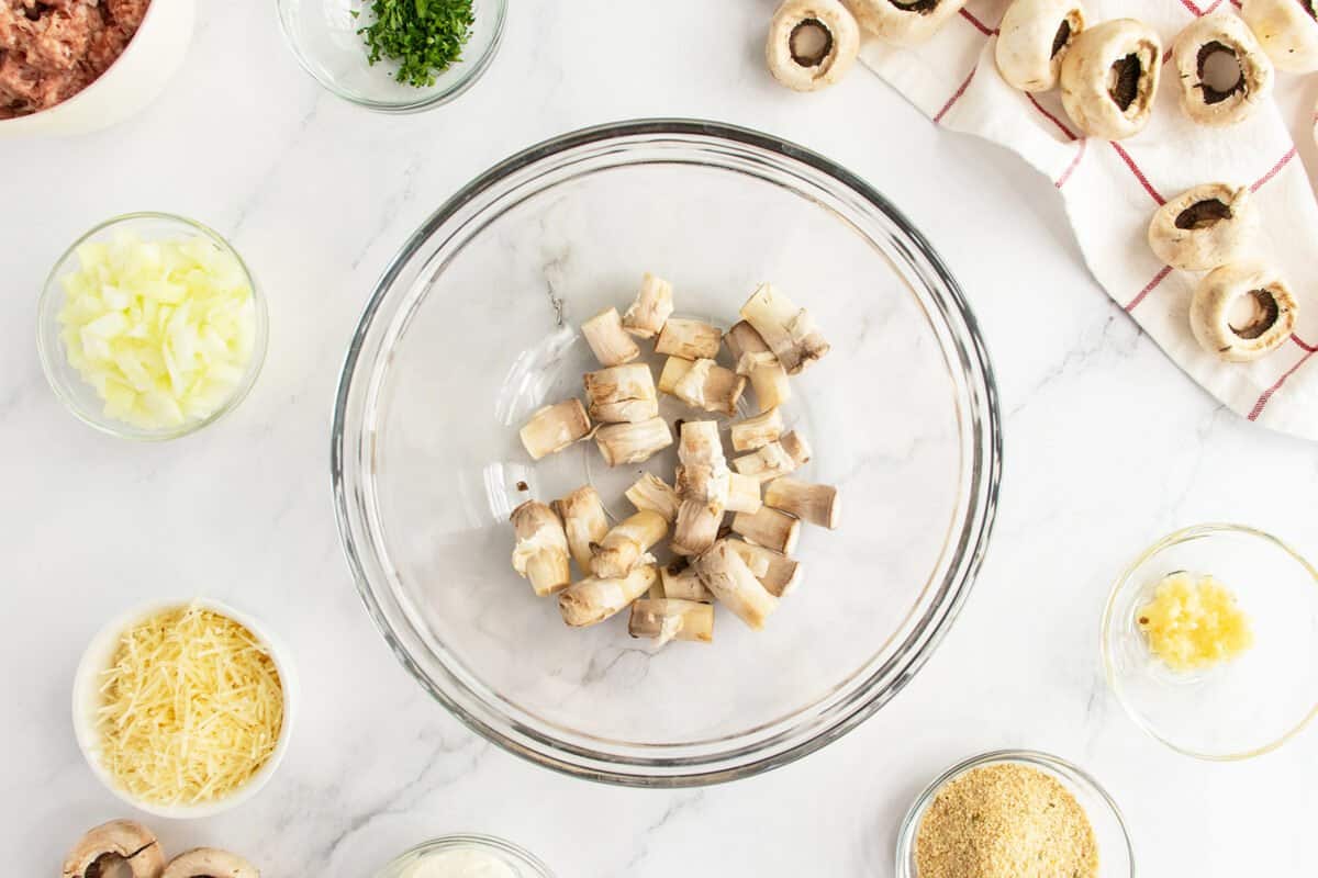 Sausage stuffed mushrooms  ingredients