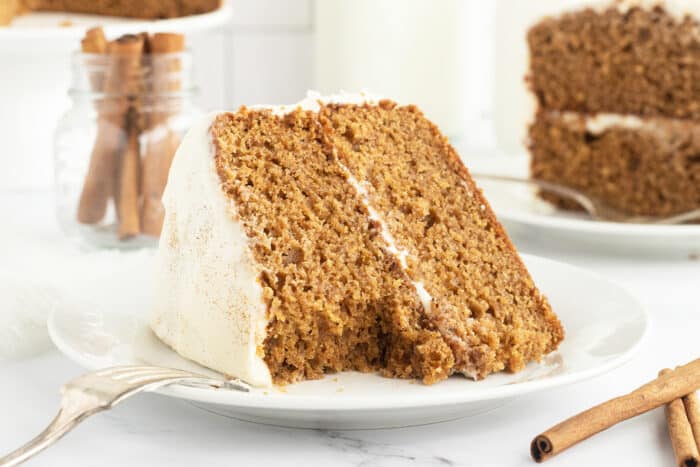 Spice Cake on a white plate