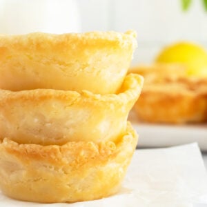 Cream Cheese Pastry tart shells 3 stacked