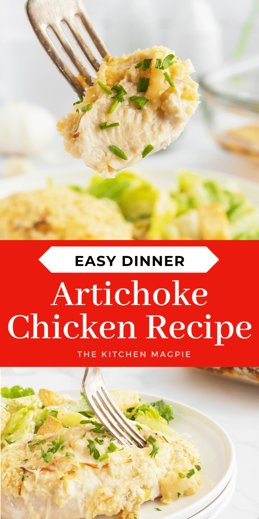 This recipe for artichoke chicken serves as a great gateway into the world of artichokes. It should contribute some tangy earthiness to a cheesy and fatty sauce over your chicken.