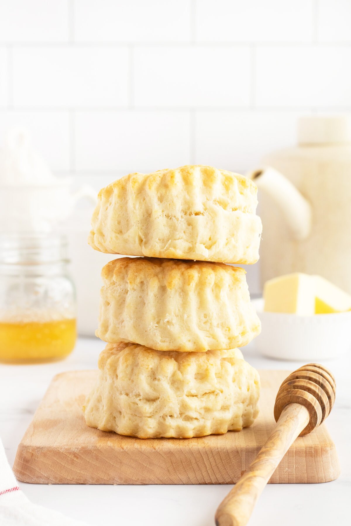 Tea Biscuits stacked