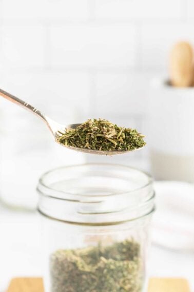 Turkey Seasoning in a spoon