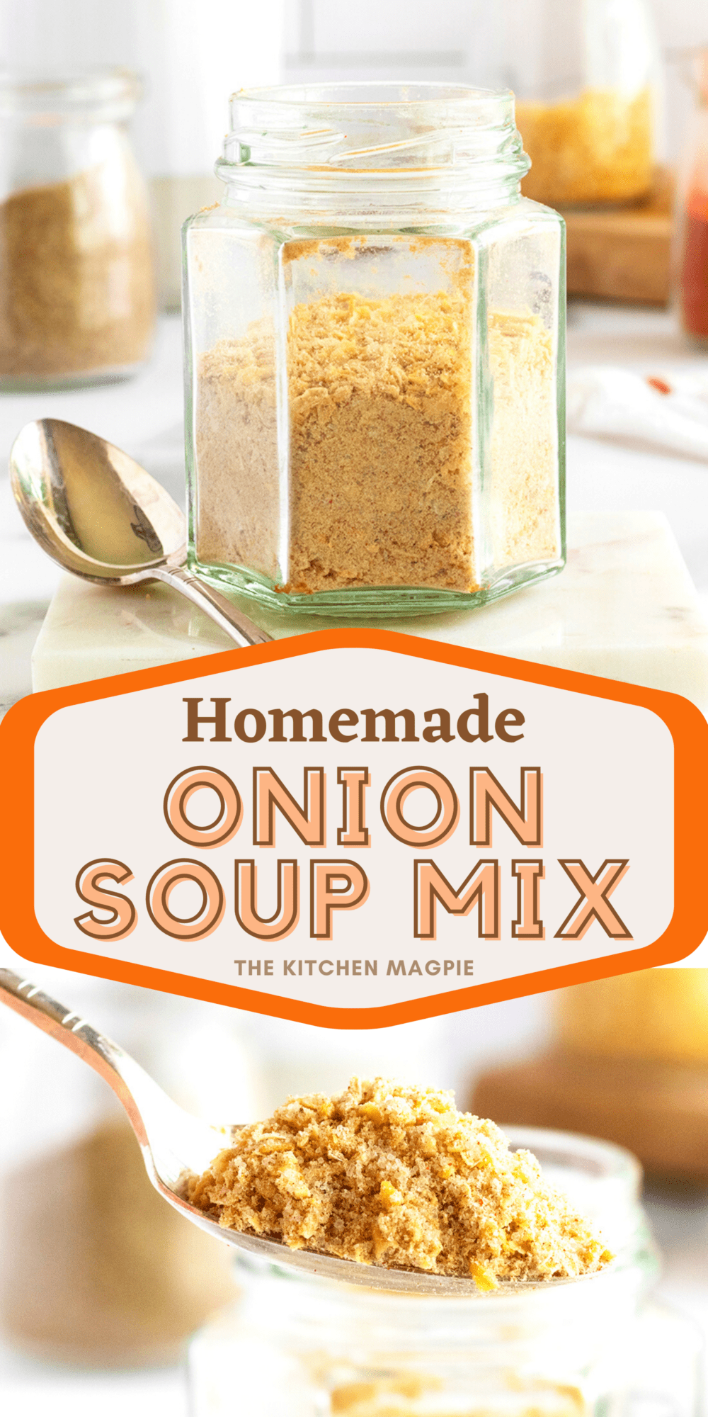 Skip the store bought package full of preservatives and make your dry onion soup mix at home! 