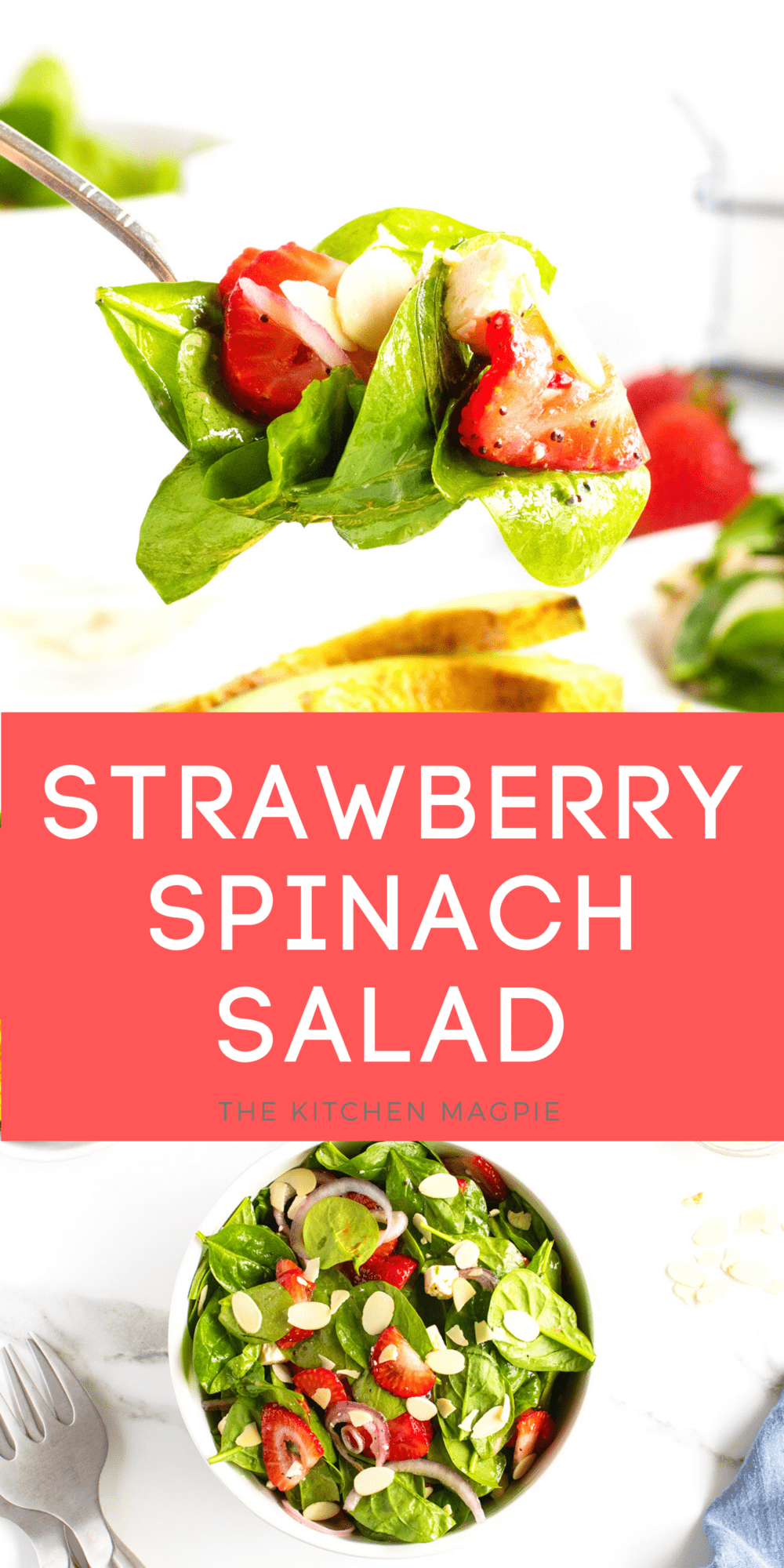 Nothing says summer like a bright strawberry and spinach salad. The crunch of the leaves mixed with the freshness of the fruit come together to create the perfect lunch on a hot summer's day.