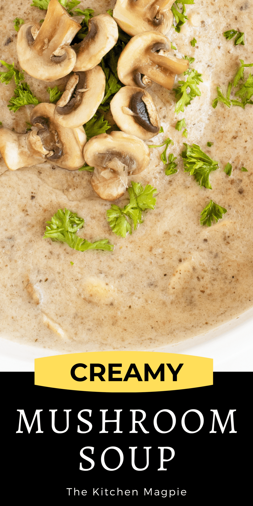 This easy homemade cream of mushroom soup is perfectly creamy and  It's packed with mushrooms making it simple, quick and easy.