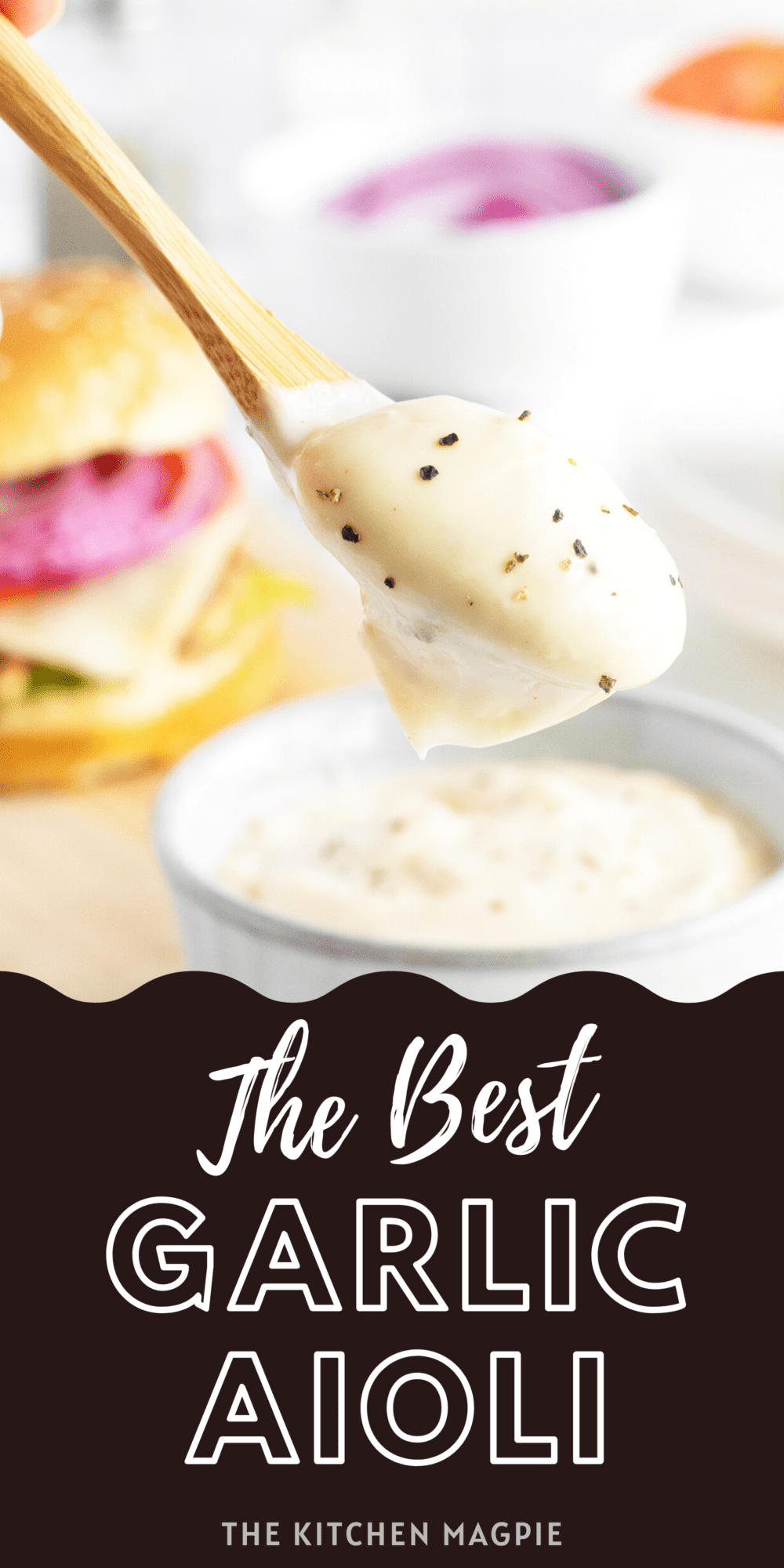 Garlic aioli is one of the most popular restaurant sauces for a very good reason. Tangy, rich, with plenty of garlic its bursting with flavor!