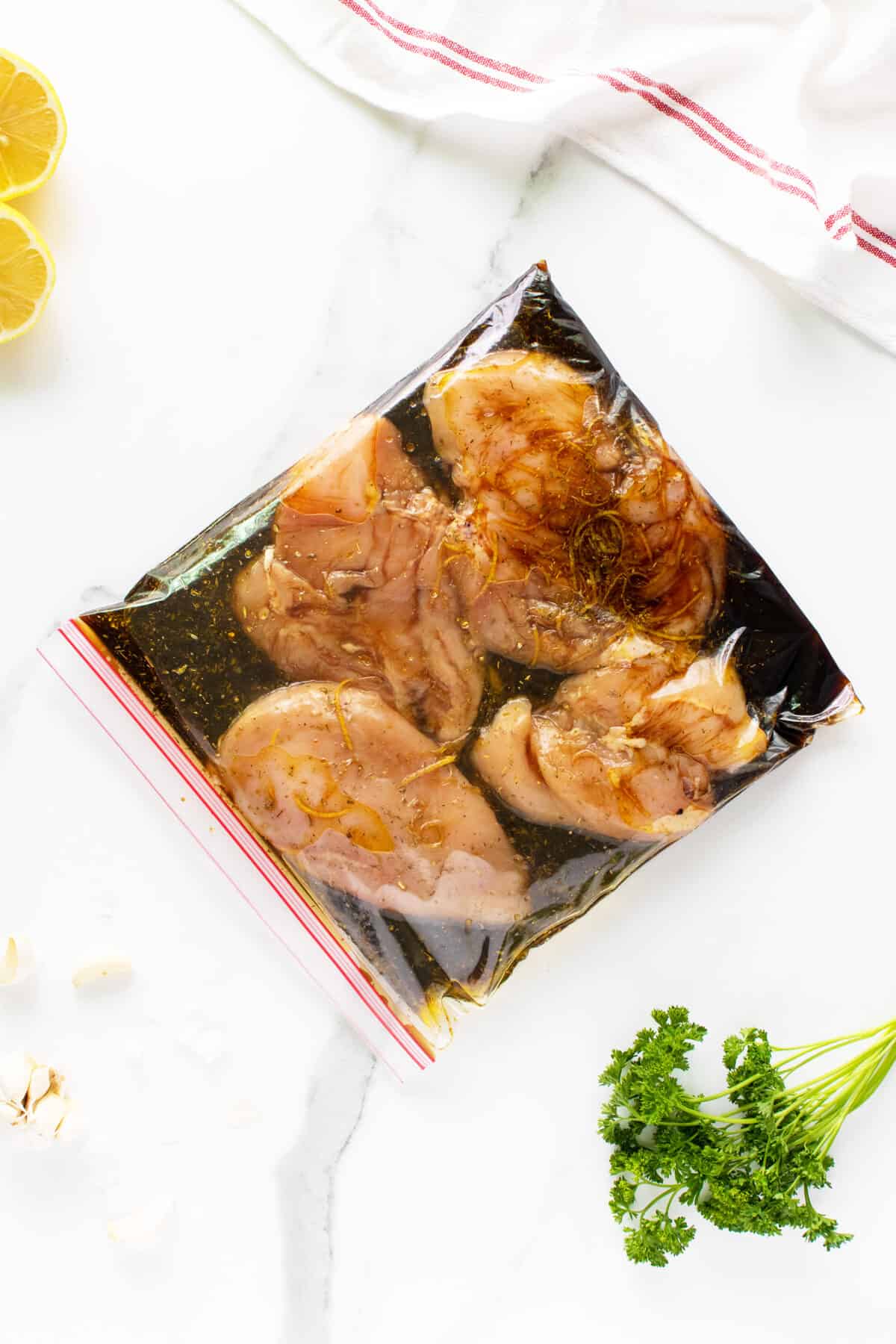 Grilled Chicken Breast in a bag with marinade