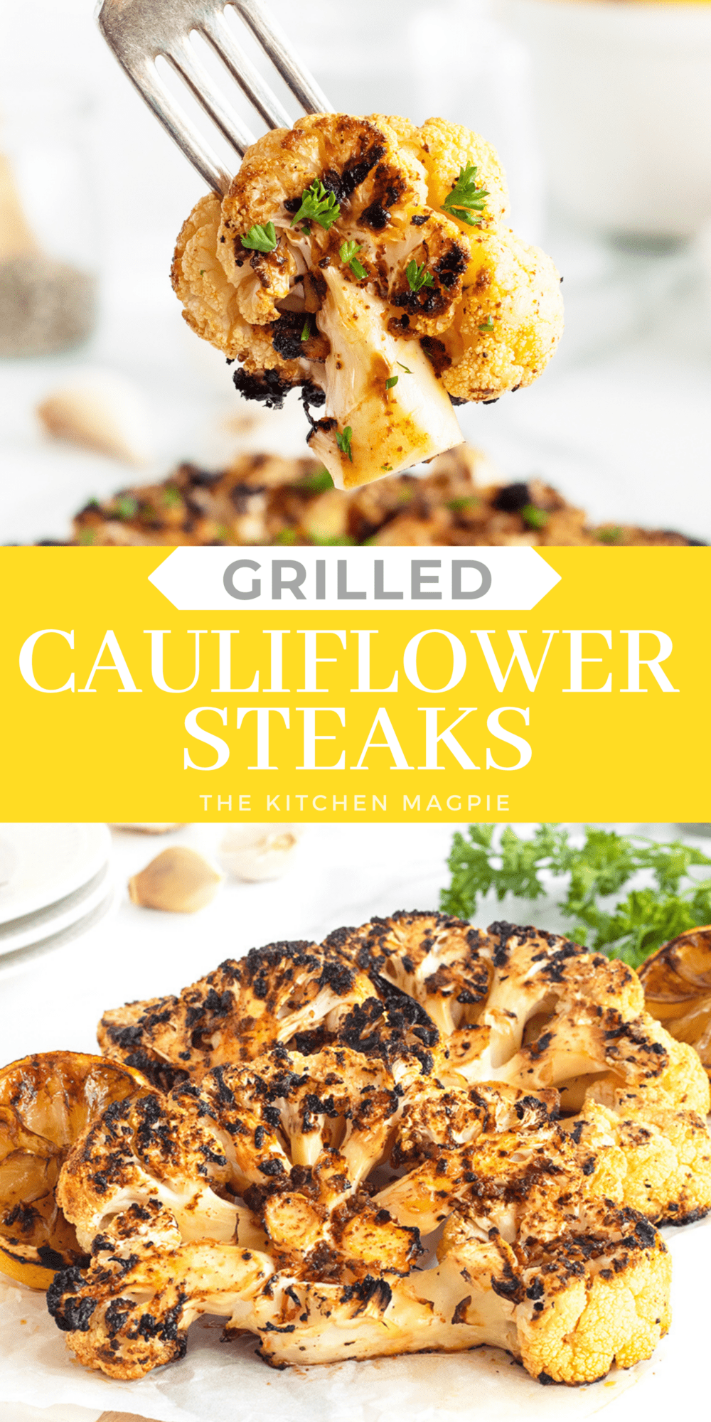 Amp up cauliflower by making it on the grill! Season with garlic, chili powder and lemon, then grill to a wonderful crisp, tender side dish! 