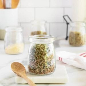 Lamb Seasoning in a clear jar