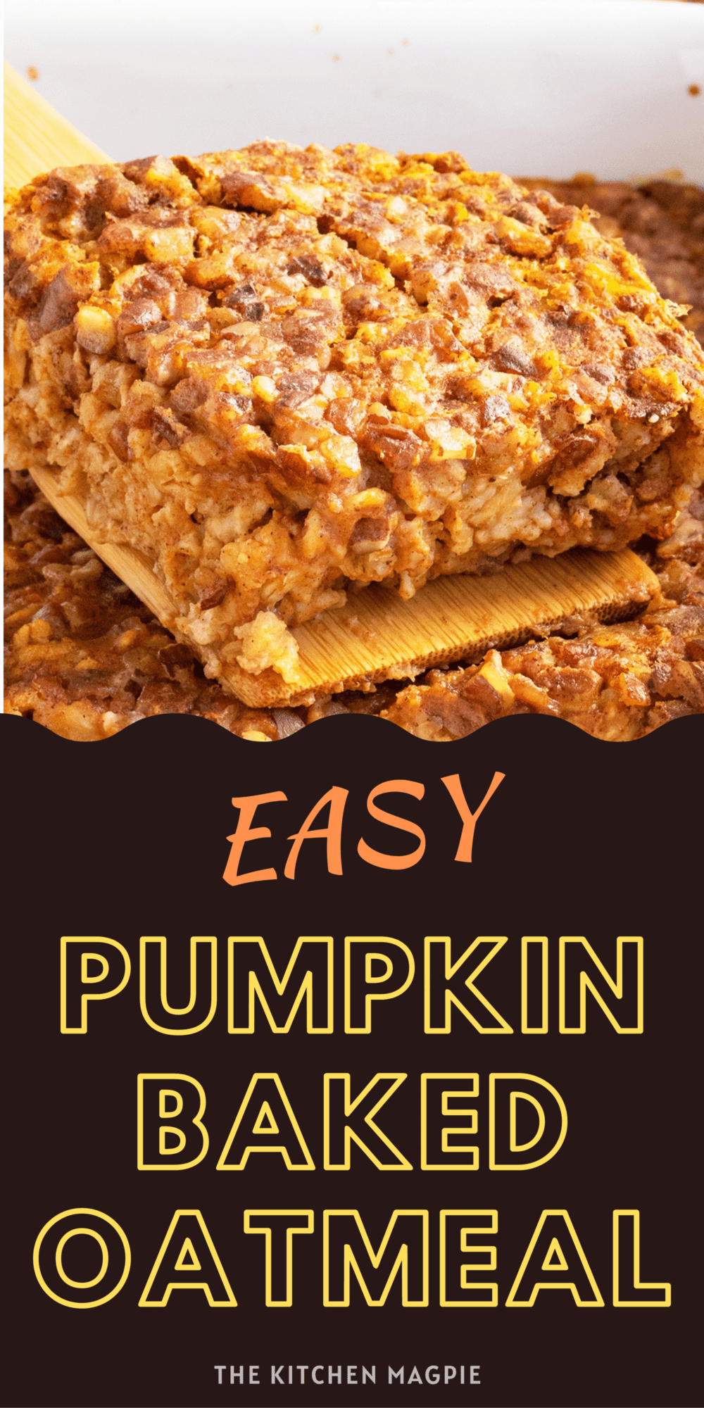 This pumpkin baked oatmeal is a great start to the day with a great pumpkin flavor and hearty oatmeal to keep you full.