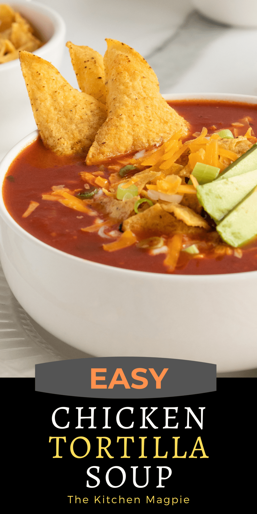 Tortilla chips, simply cooked chicken, corn, and beans all cooked together in a warming tomato broth – what's not to like?