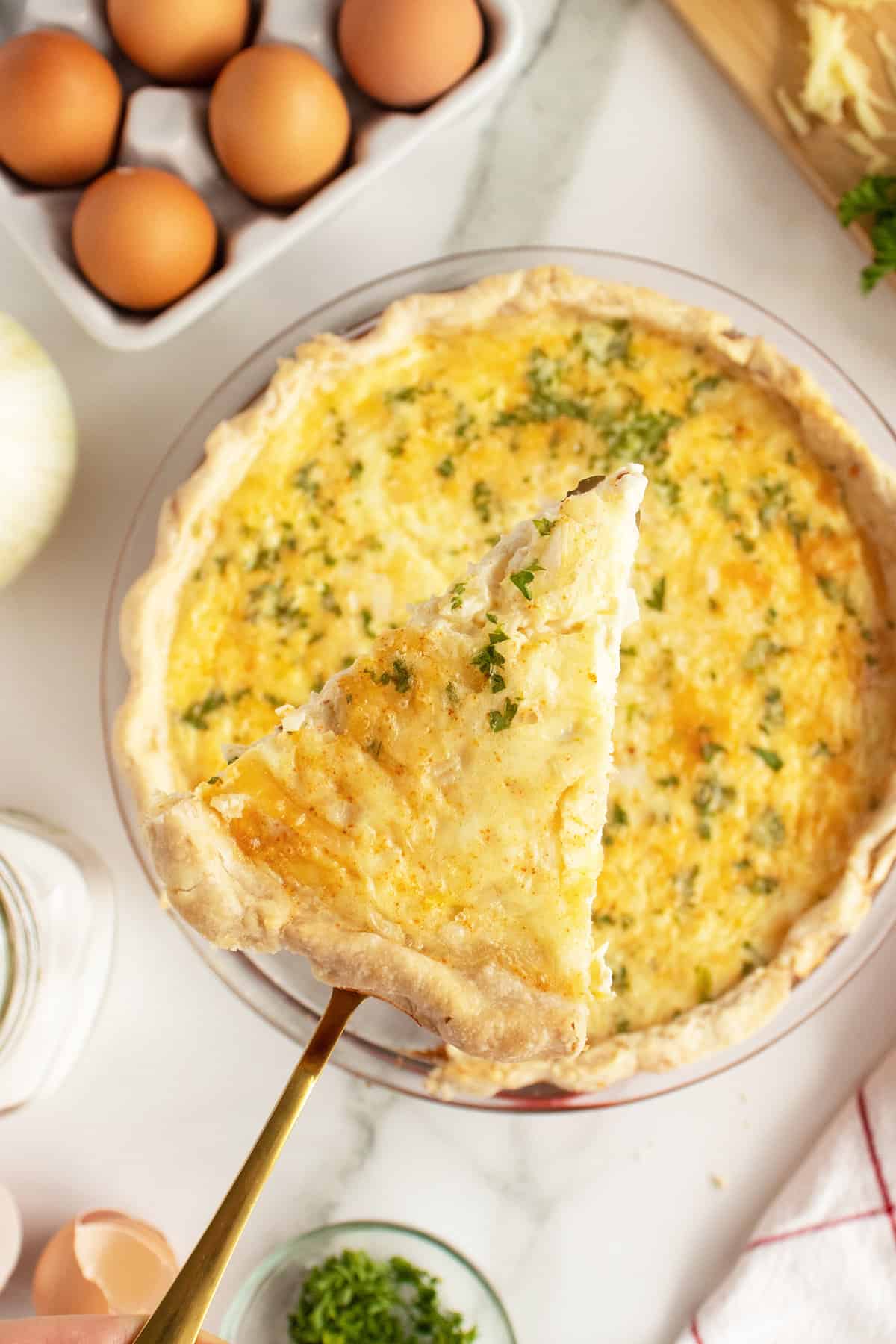 Crab Quiche - The Kitchen Magpie