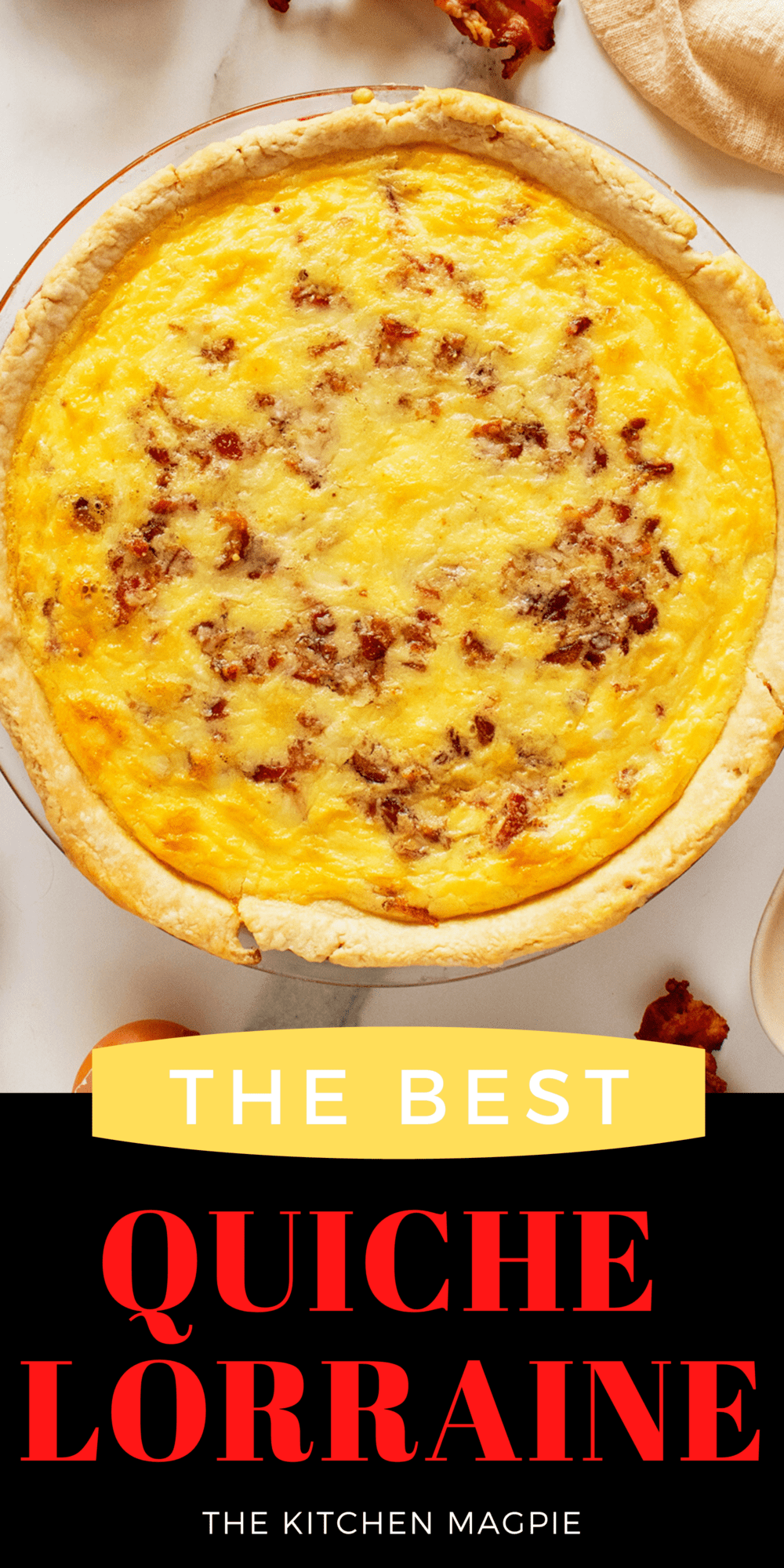 This Quiche Lorraine recipe is actually a super simple and surprisingly quick way to make a tasty and filling lunch for any occasion.