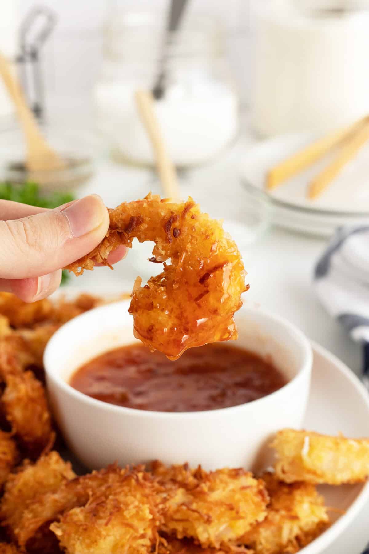 coconut shrimp and dip