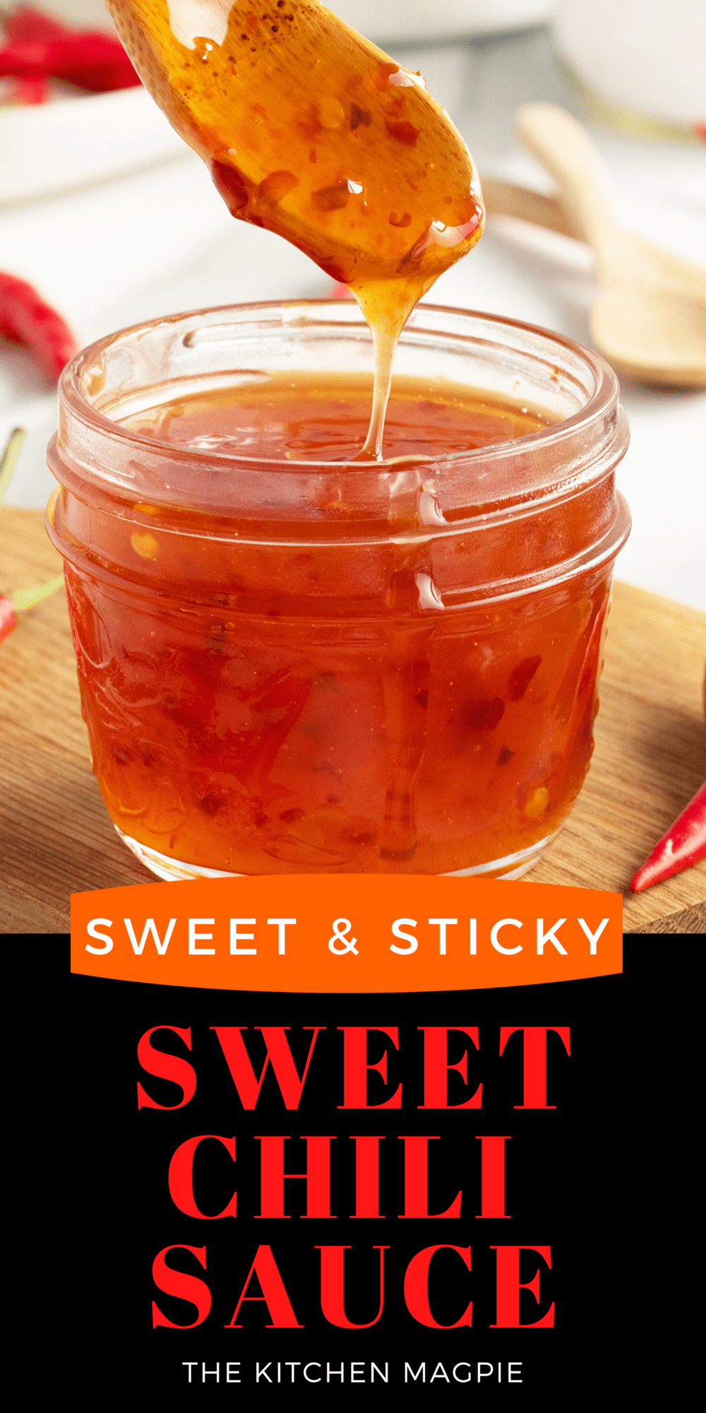 Perfect for dipping your spring rolls or coconut shrimp in, this sweet chili sauce is easy to make and easy to customize to your liking!