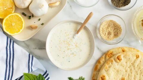 Whipped Feta Dip in a large bowl
