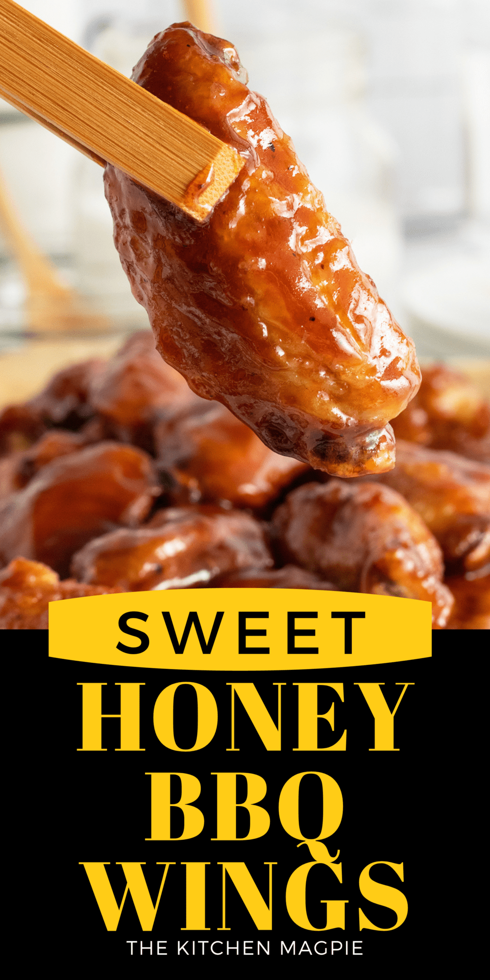 Honey BBQ Wings are everything a wing should be, crispy and juicy with a sweet and sticky sauce. Always a family favorite.