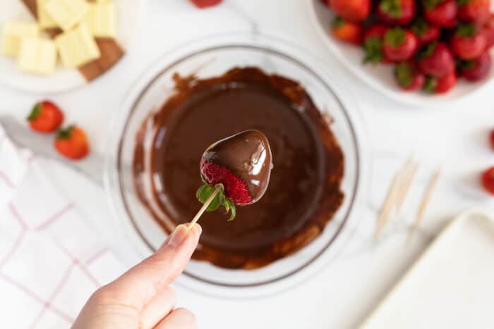 chololate covered strawberry fresly dipped