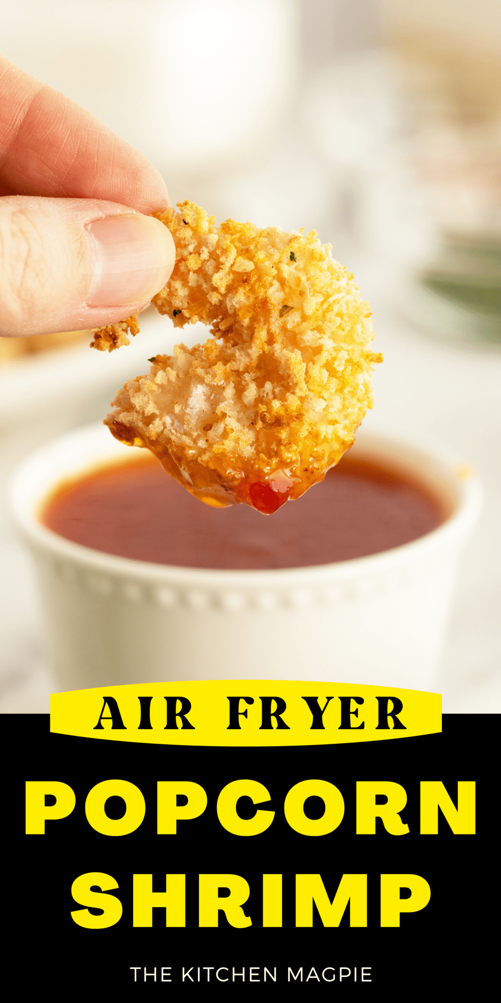 These air fryer popcorn shrimp are a snap to make with a lightly seasoned crispy coating and tender shrimp inside.