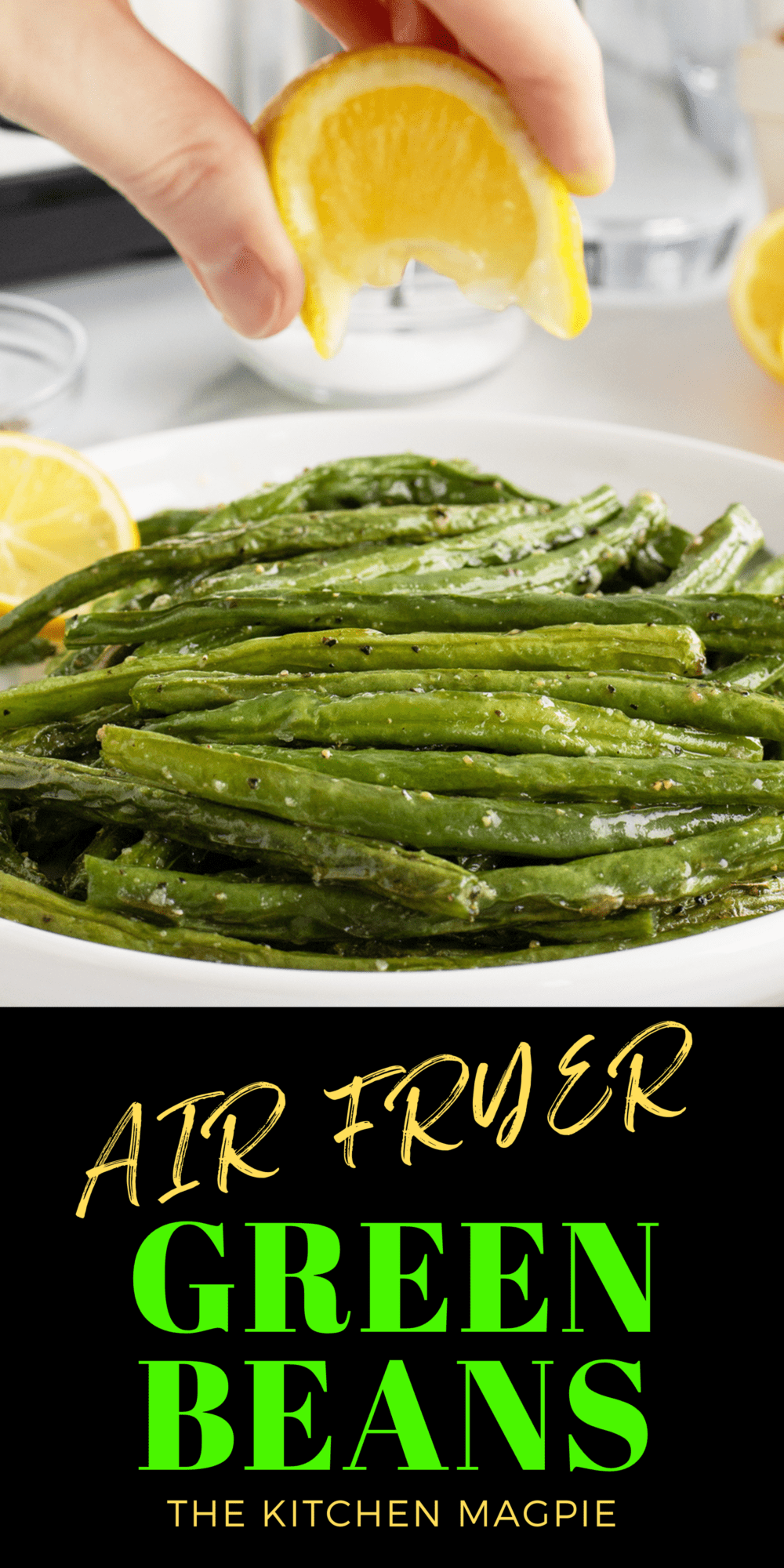 Air Fryer Green Beans make a fast side dish for any dinner.