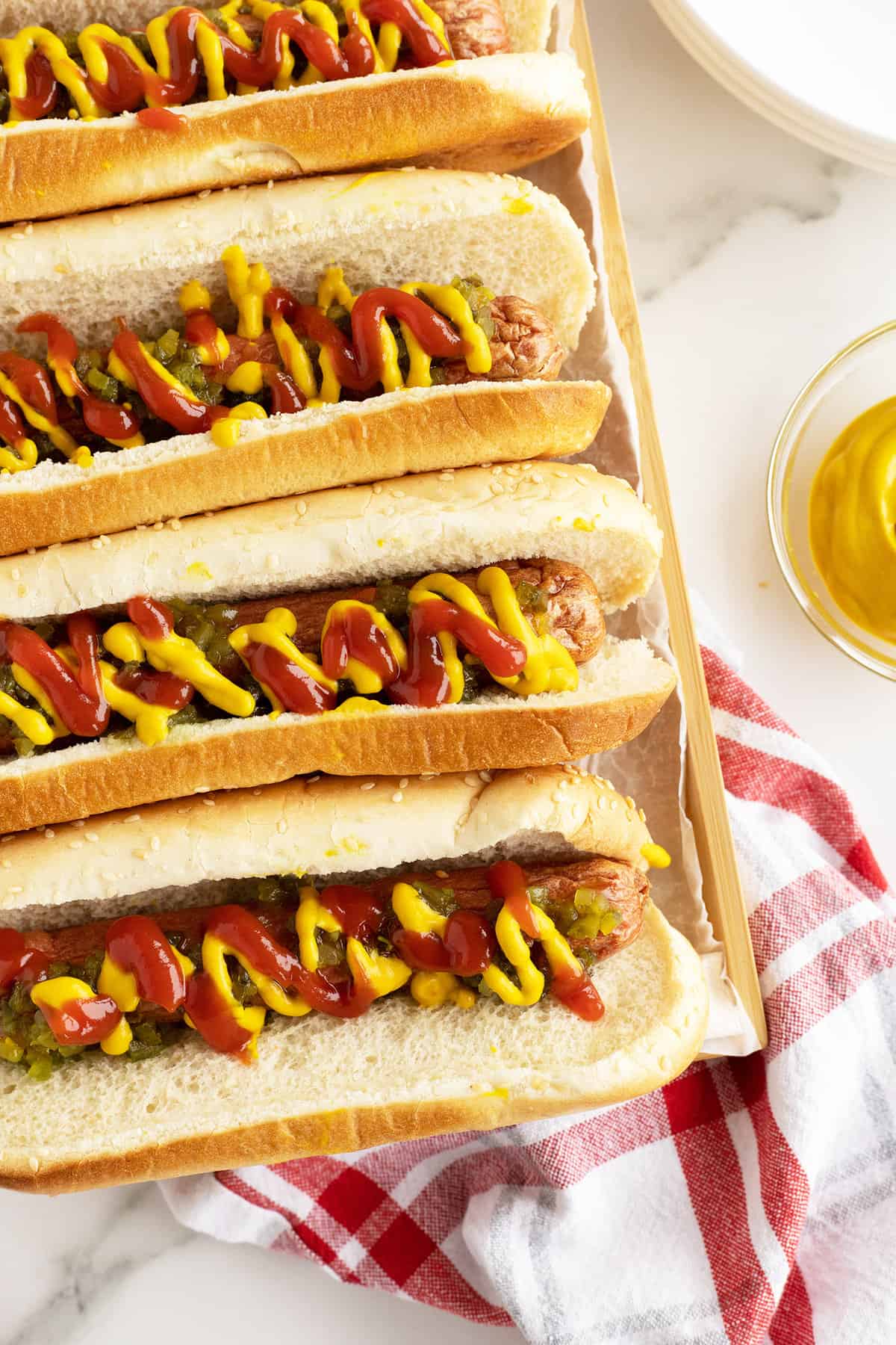 Air Fryer Hot Dogs - Katie's Cucina