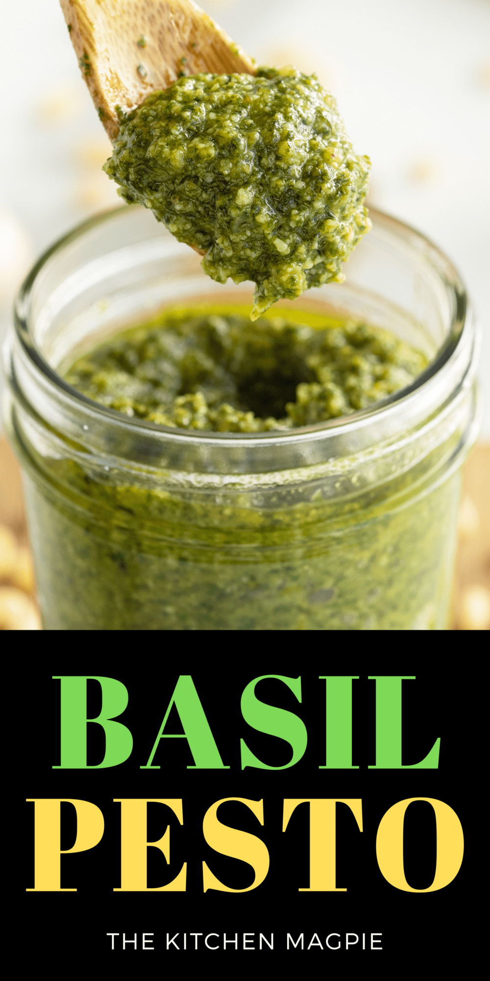 Some fresh, homemade basil pesto is one of those things that is easy to make by throwing all ingredients in a food processor.