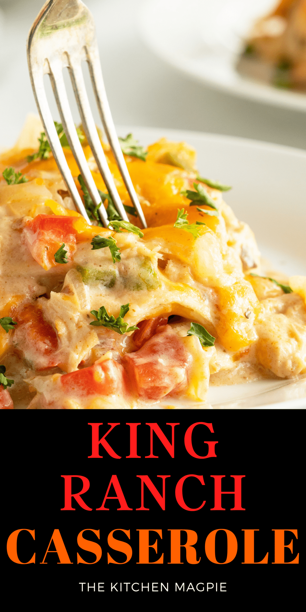 This King Ranch Casserole is packed with chicken, cheese and spices leaving the whole family asking for it again and again. 