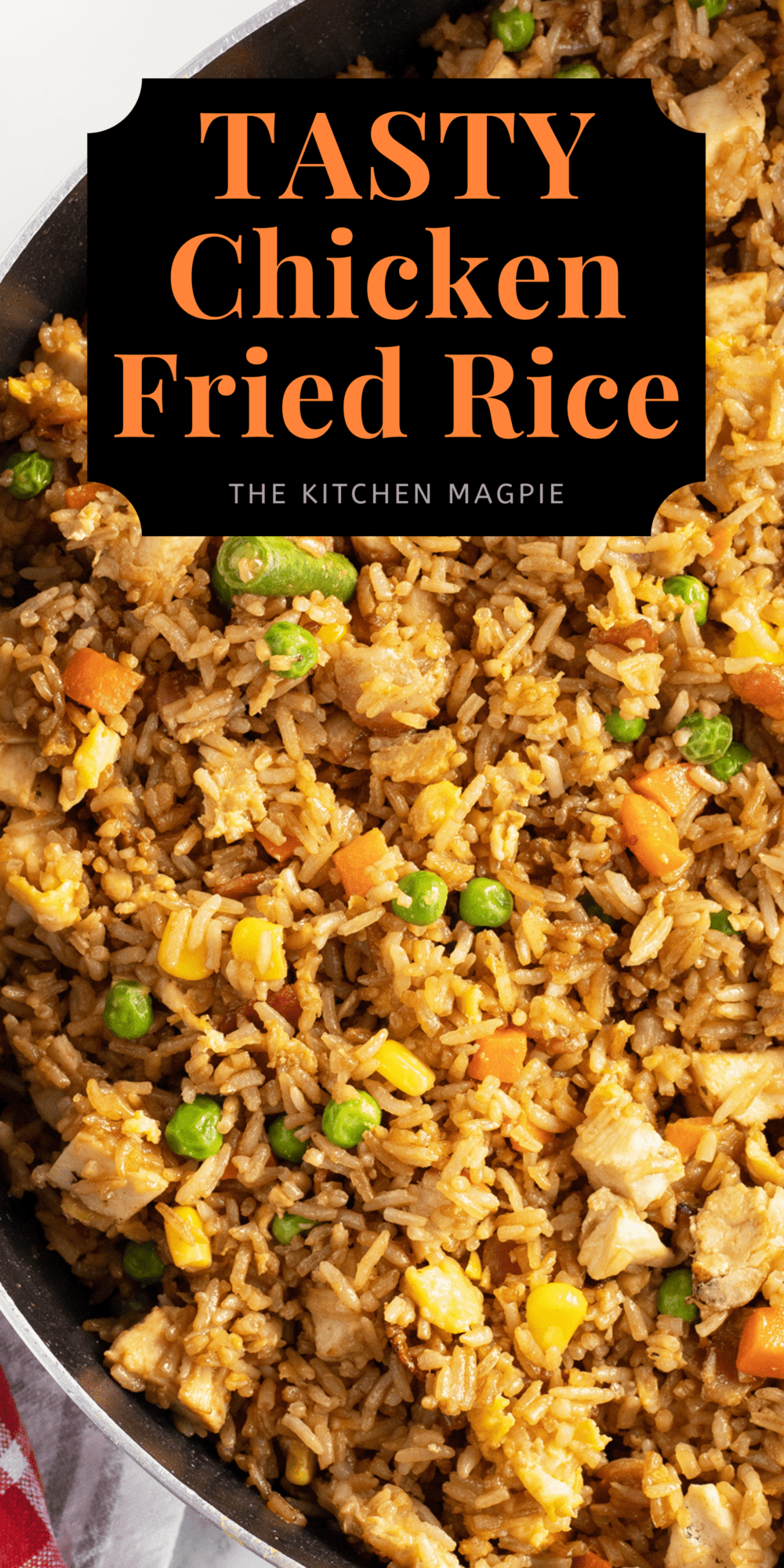  If you have some leftover chicken and rice from a different meal, you can make this Chicken Fried Rice whenever you like in barely any time at all!