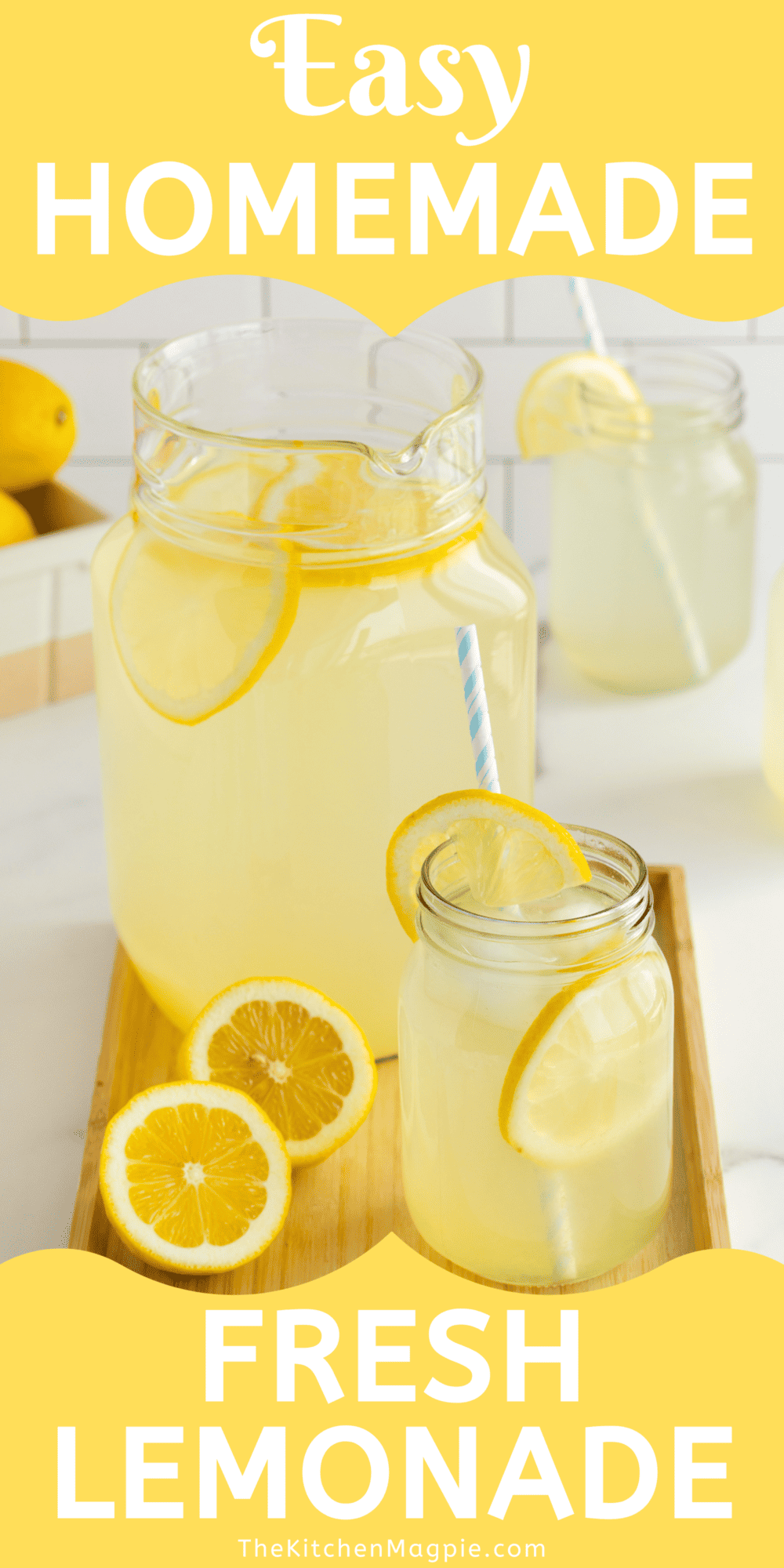 This easy and fresh homemade lemonade is a snap to make for a refreshing drink on a hot summer day!