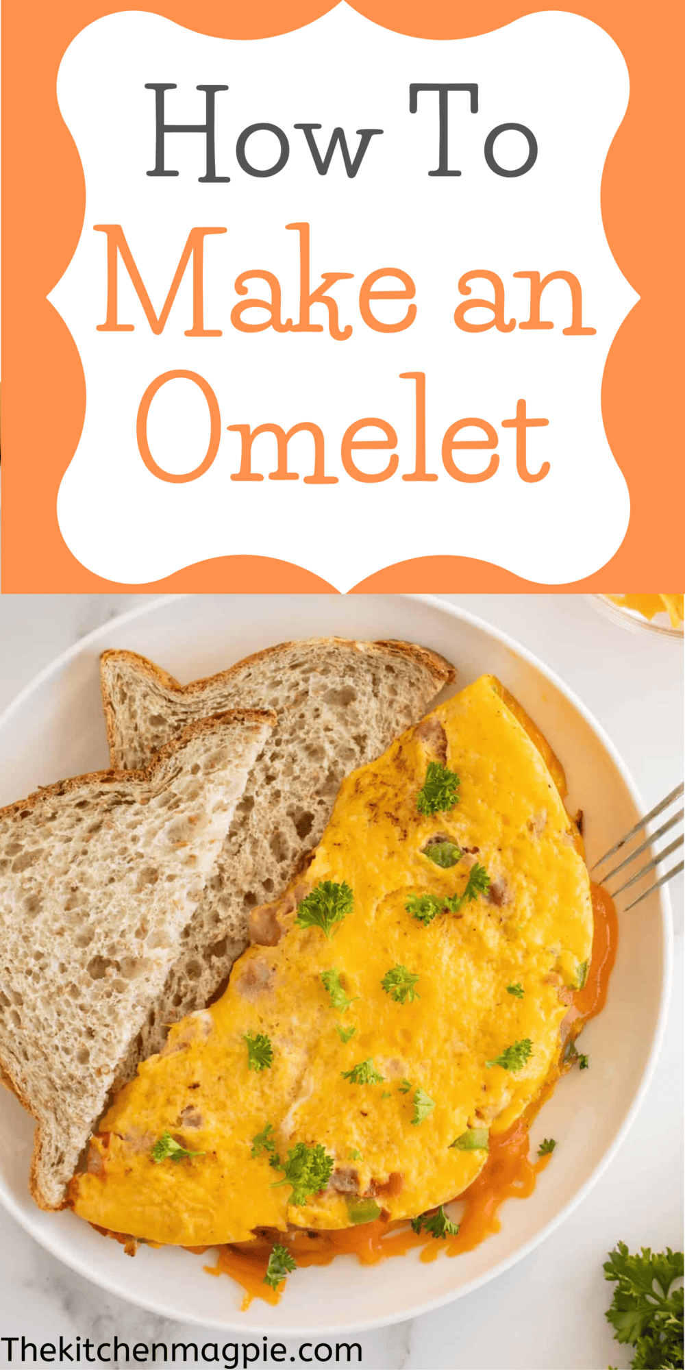 Easy directions on how to make an omelet filled with your favorite ingredients