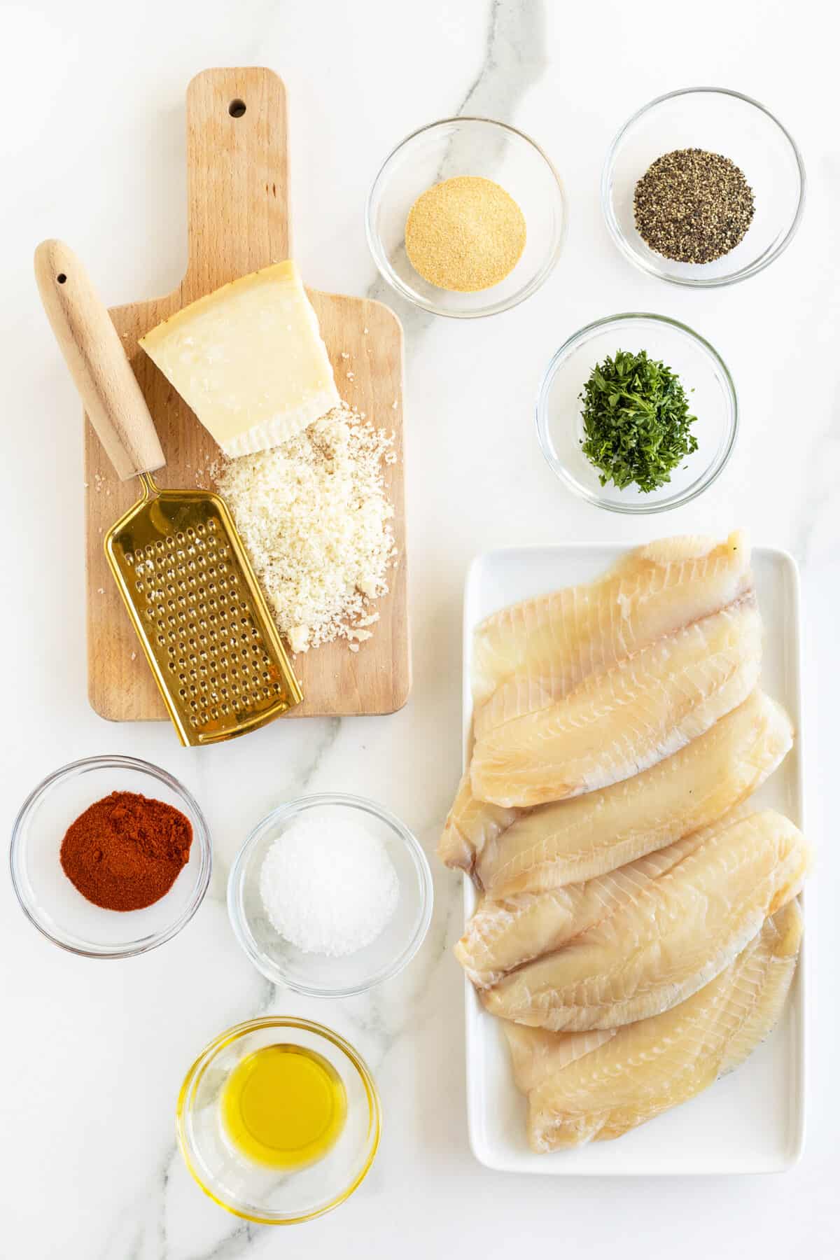 Parmesan crusted tilapia ingredients