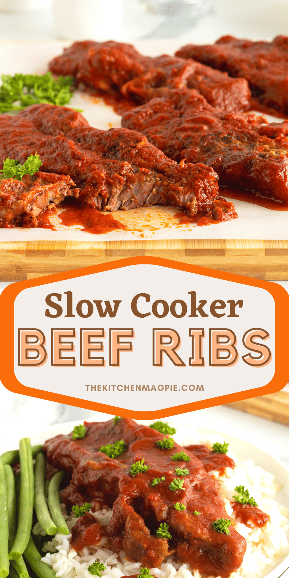  These slow cooker beef ribs are delicious, sweet  and easy cooked in the slow cooker!