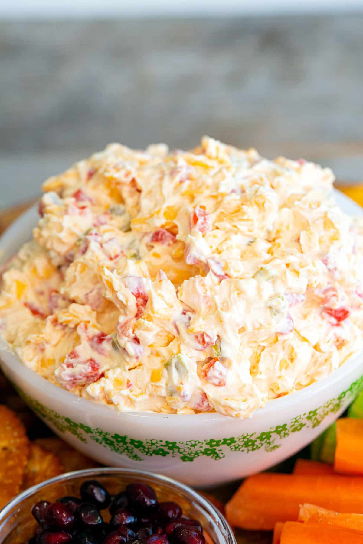 close up of pimento cheese