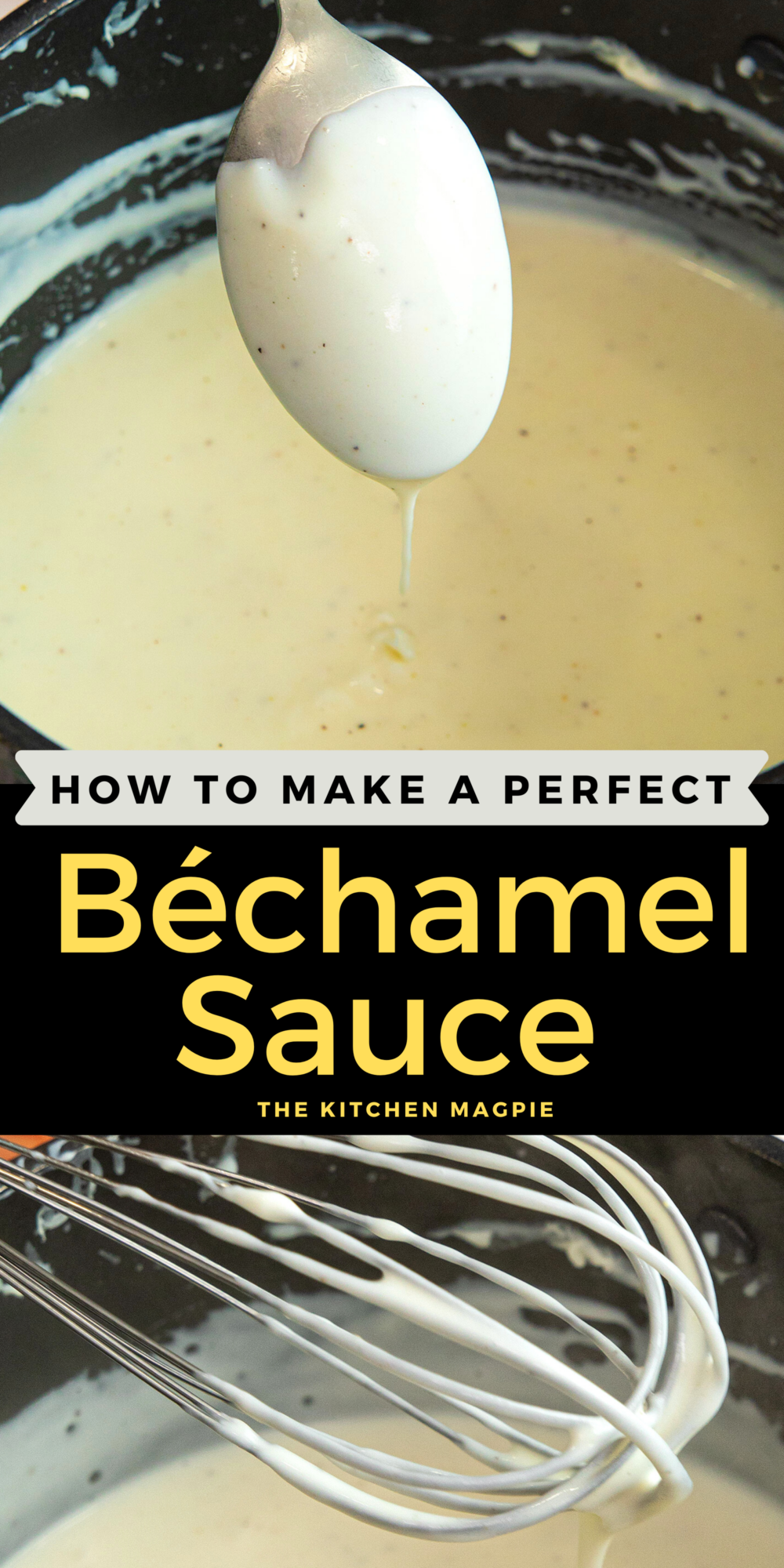 Béchamel - also called white sauce or white gravy -is a cooked mixture of butter, flour, and milk with salt and pepper. This is most commonly used as a base for cheese sauces.