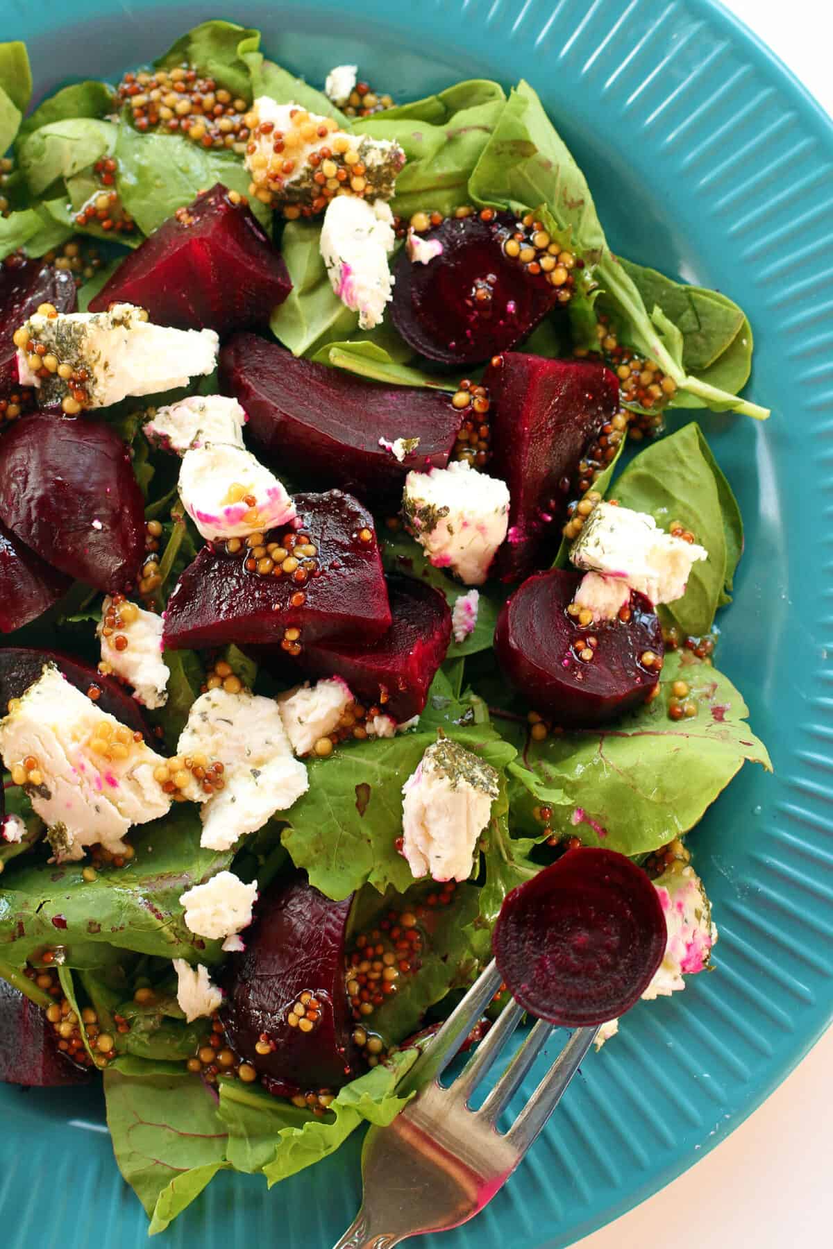  plate of roasted beet salad