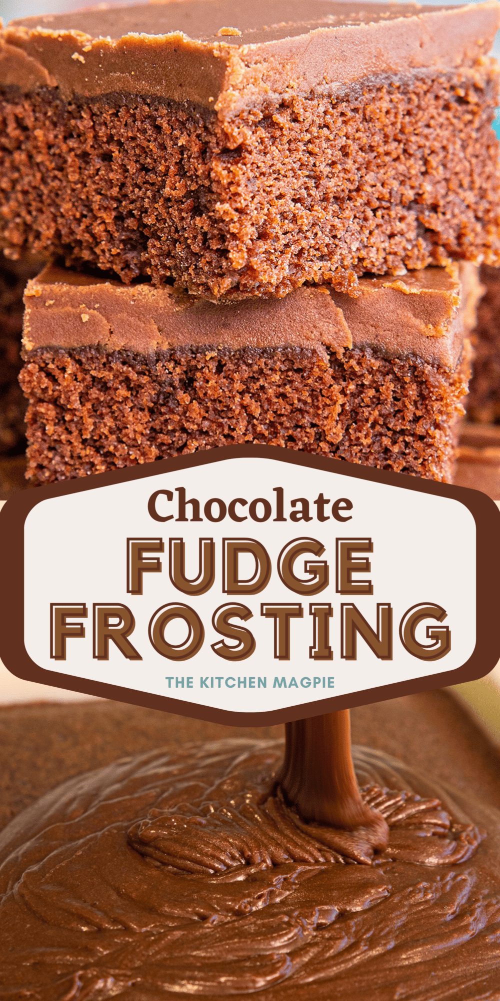 Fudge frosting that hardens into a crackled fudge topping on your cakes that melts in your mouth. This is traditionally used on sheet cakes.