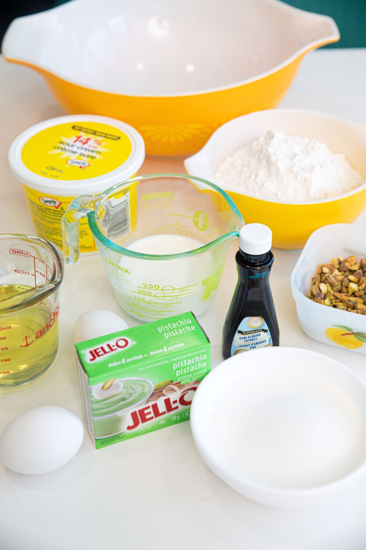 ingredients for pistachio bread