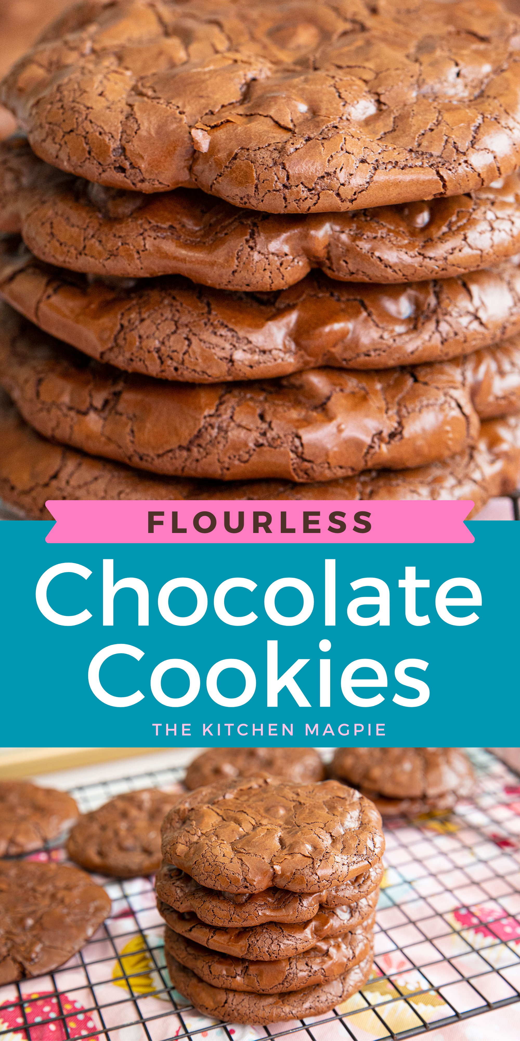 Flourless Chocolate Cookies - The Kitchen Magpie