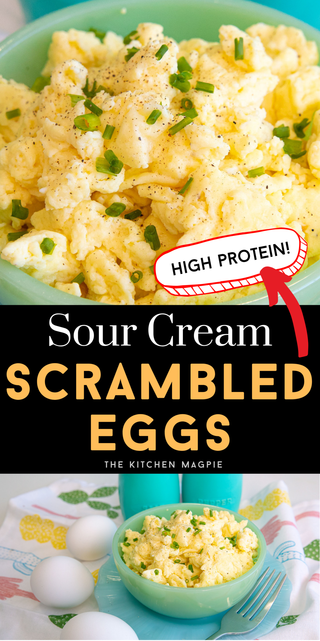 can you use sour cream instead of milk in scrambled eggs