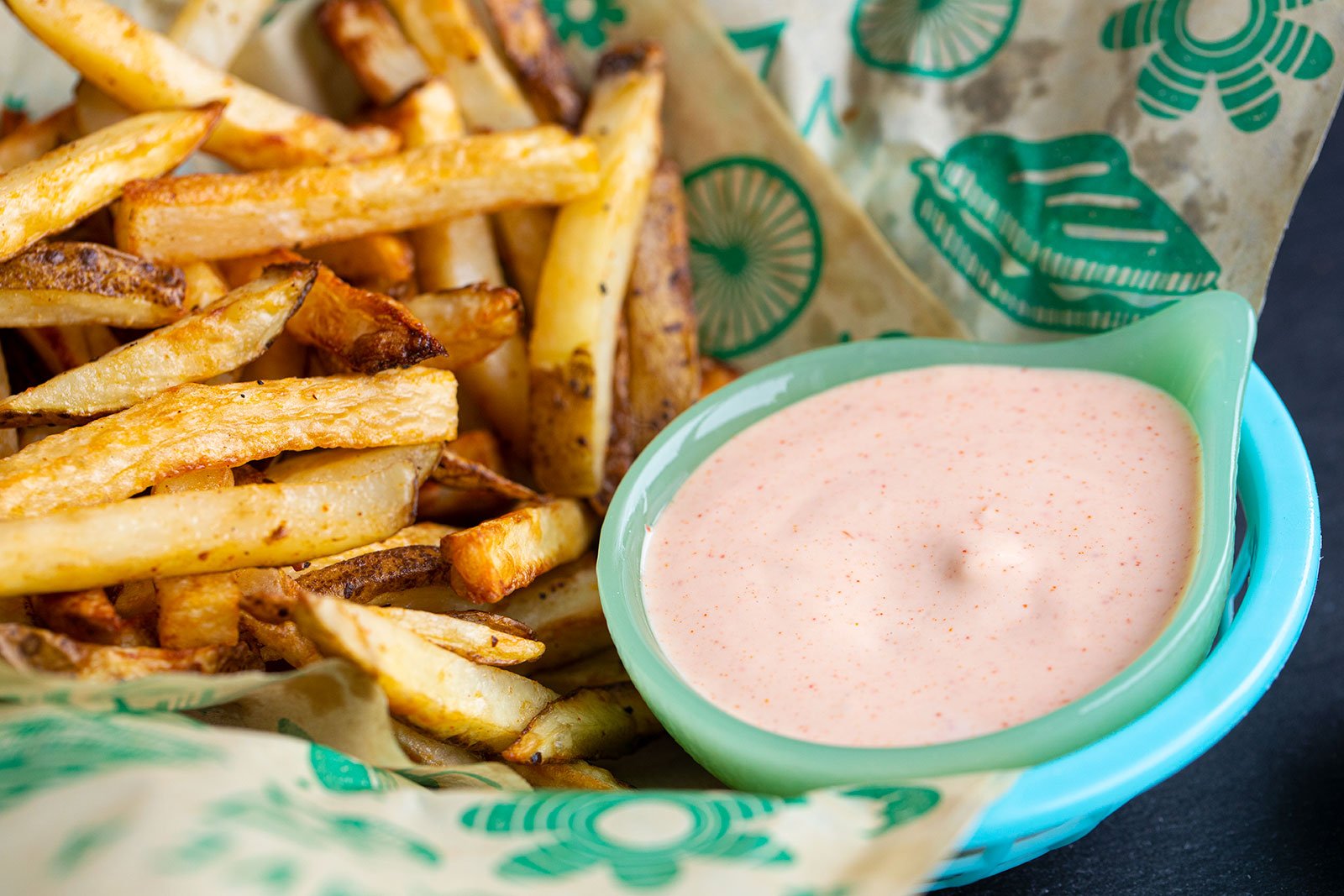 Crispy golden air fryer French fries.