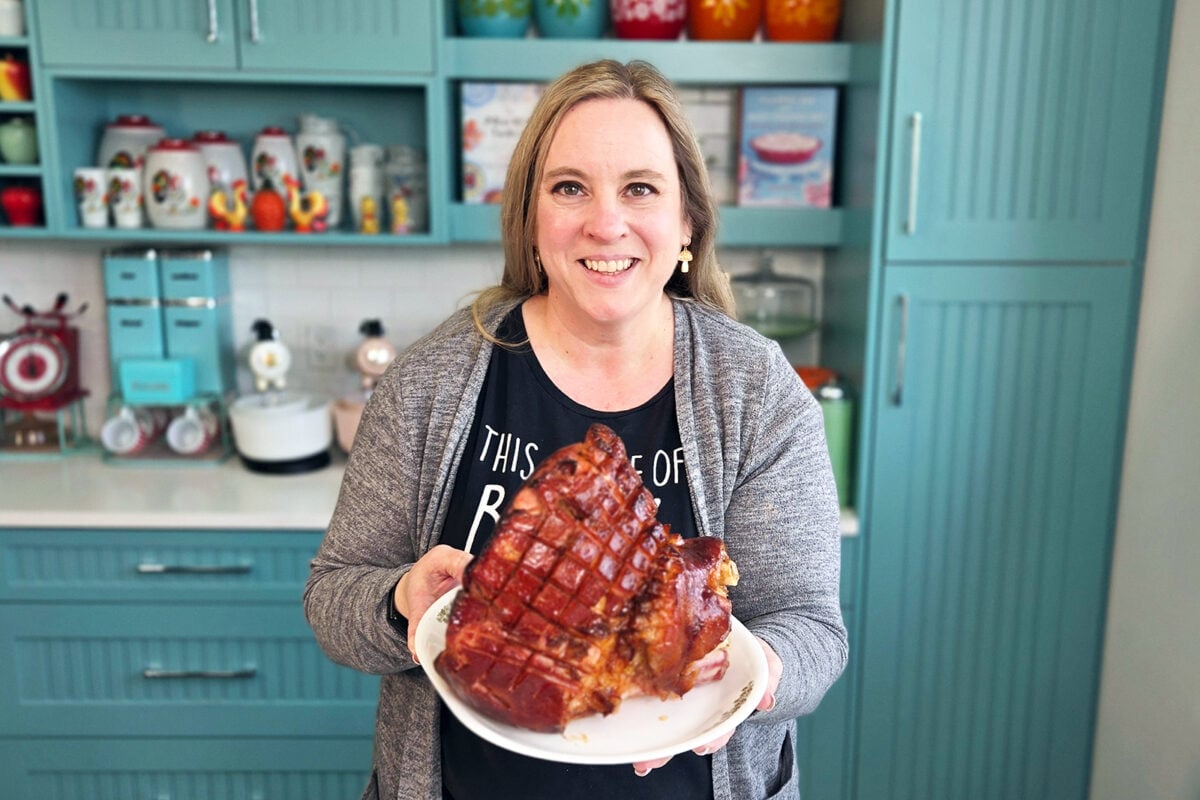 Karlynn and her brown sugar glazed ham