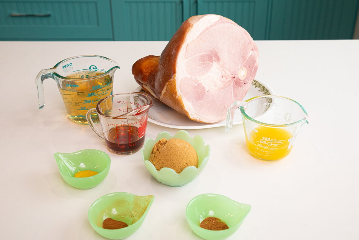 ingredients for brown sugar glaze