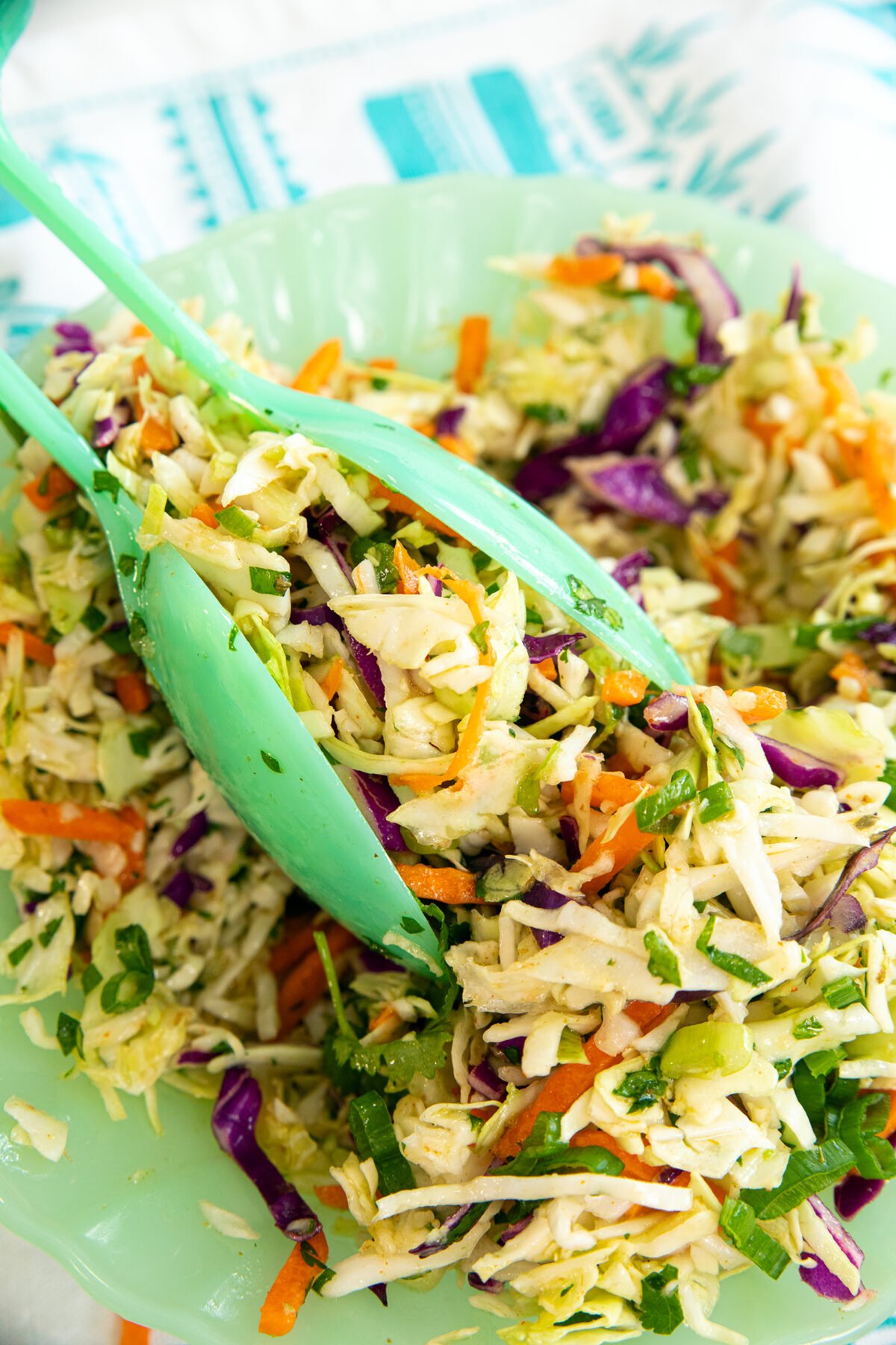 a spoonful of Mexican coleslaw