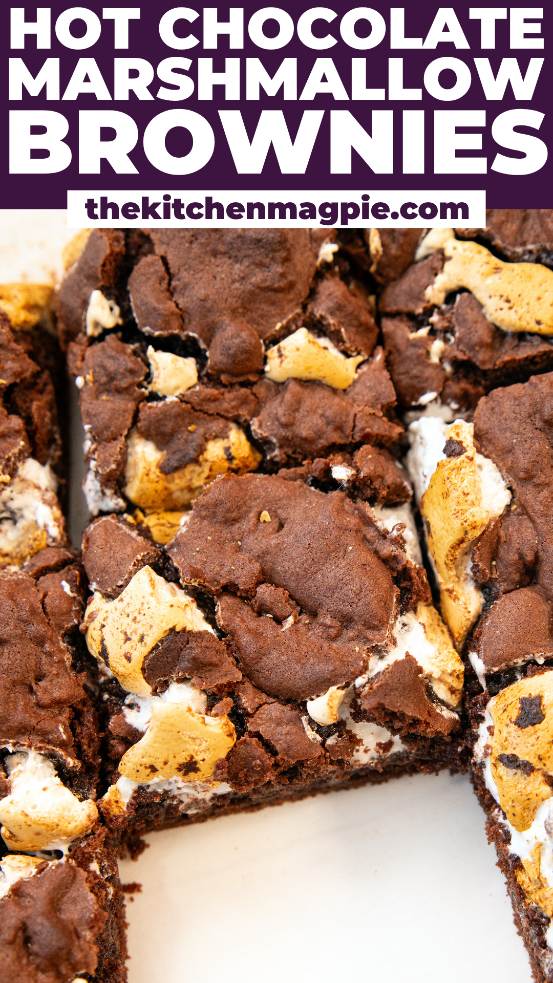 I've transformed the classic hot chocolate drink favorite into a decadent brownie, featuring a rich, fudgy base, a dreamy marshmallow fluff layer, and more chocolatey goodness on top. Get ready for a delicious trip down memory lane!